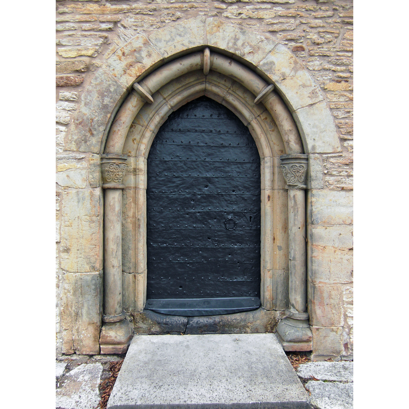 Source caption: "Sydportalen till Sankt Olofs kyrka i Falköping, f.d. Skaraborgs län, Skara stift, Västergötland, Västra Götalands län, Sverige."