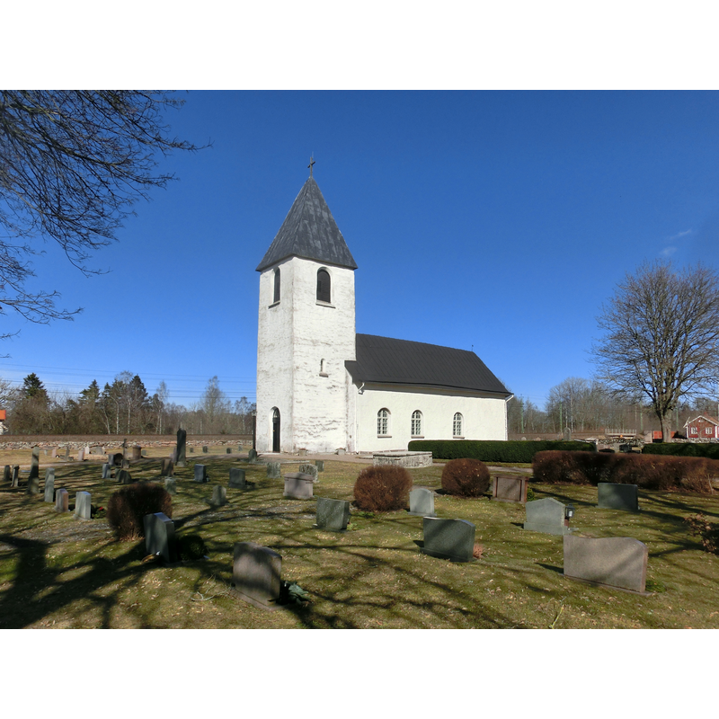 Source caption: "Sörby kyrka i Skara stift fotograferad 2017-03-24. Kyrkan ligger i Sörby socken i Vilske härad, f.d. Vilske landskommun, numer Falköpings kommun, f.d. Skaraborgs län, numer Västra Götalands län, Västergötland, Sverige."