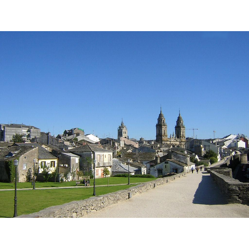the cathedral viewed from the city walls promenade