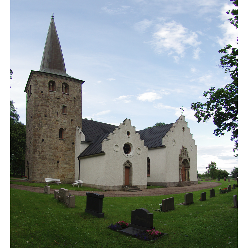 Source caption: "Valstads kyrka i Folkabo i Tidaholms kommun (Skara stift)."