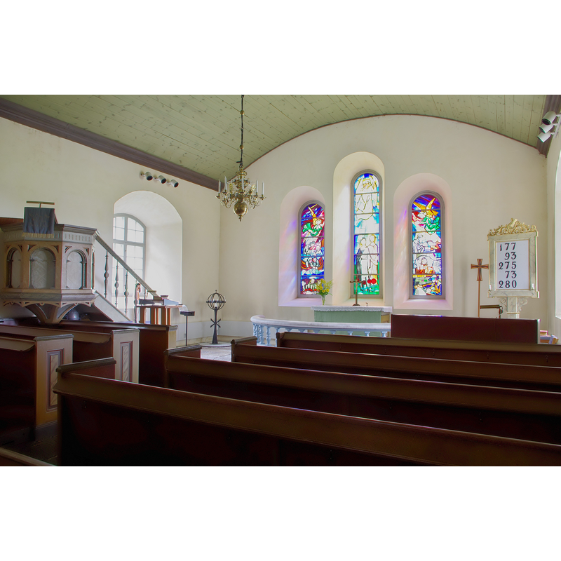 Source caption: "Öglunda kyrka i Valle härad i Västergötland och Skara kommun i Västragötalands län i Sverige."