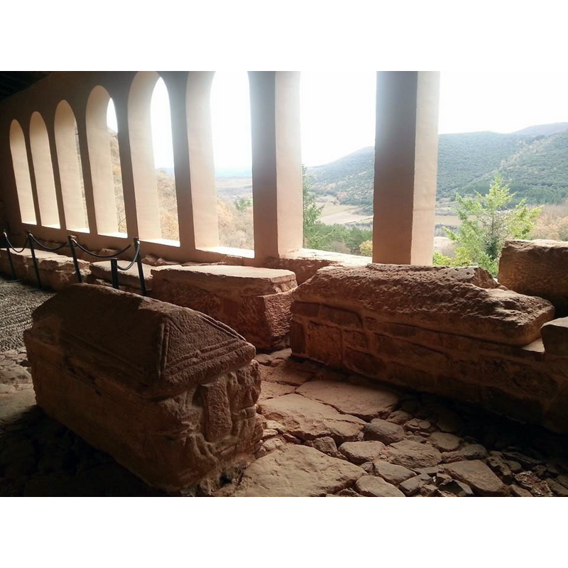 this area contains the sarcofagi of three queens of Navarre (Elvira, Toda and Jimena) and of the seven Infantes de Lara