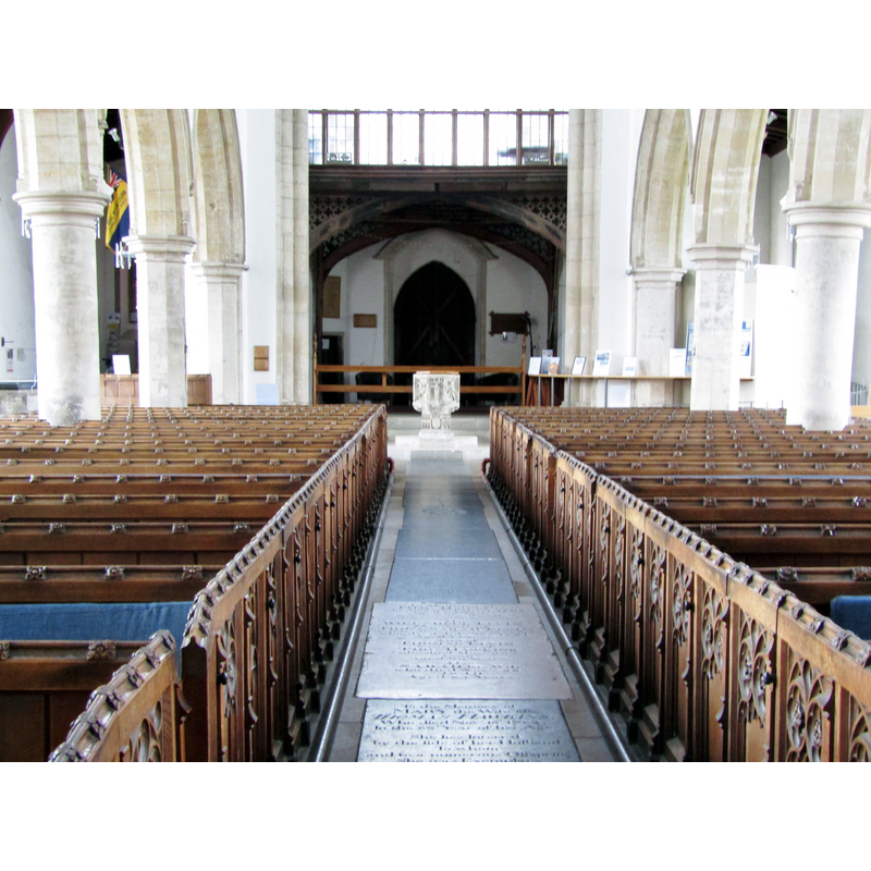 with the font visible at the far [west] end