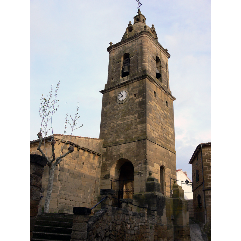 the 18thC tower added to the medieval church