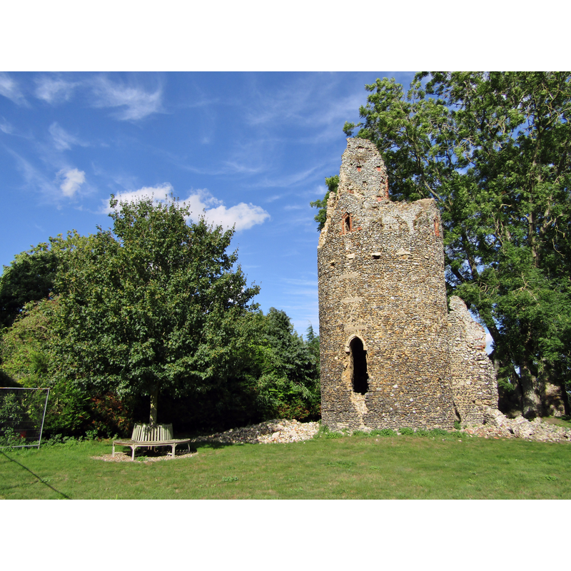 remains of the 13thC round tower of Kirby Bedon St Mary's