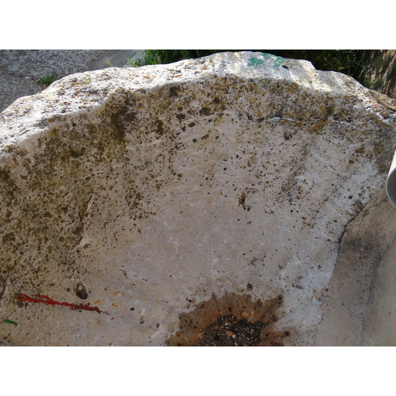 the original concave ribbed pattern is very eroded now, but still discernible