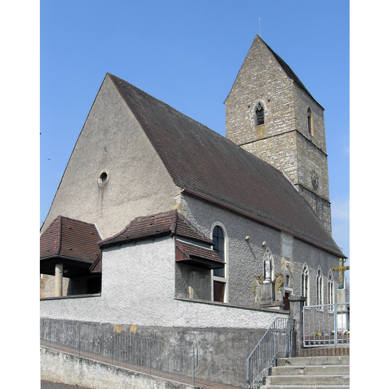 Source caption: L'èglise Saint-Maurice / Kirche St. Mauritius in Steinbrunn-le-Haut