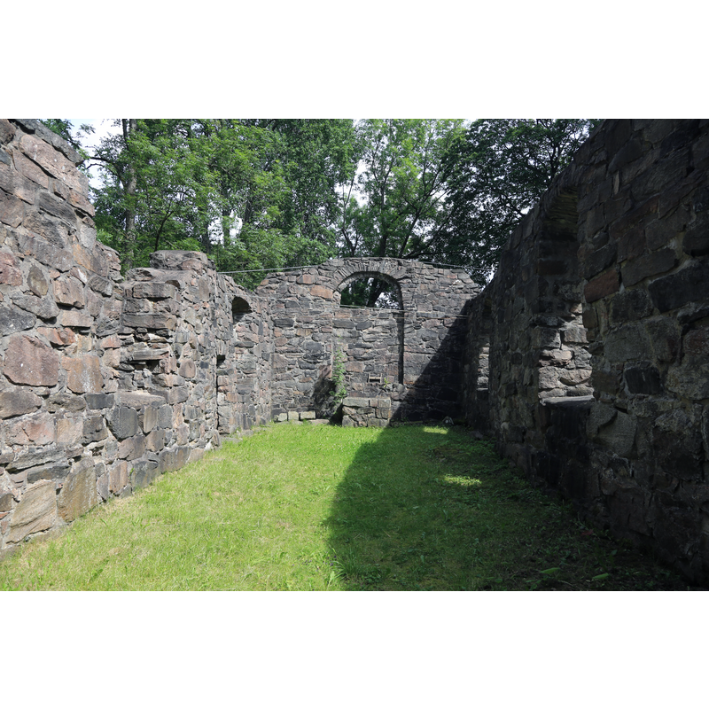 Source caption: "Ruins of an old church near Brunn church in Ulricehamn, Sweden"