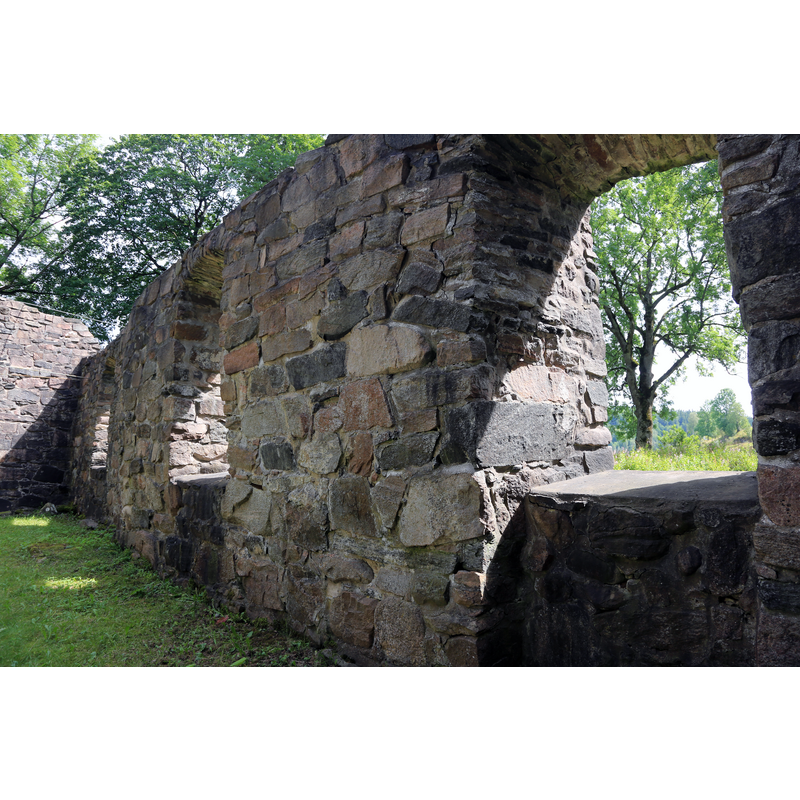 Source caption: "Ruins of an old church near Brunn church in Ulricehamn, Sweden" -- the massive construction standards are evident here