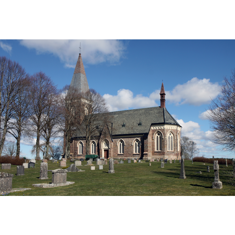 built in 1885 this new church replaced the medieval one at the time; curiously the new church was replaced itself by the old one in the 1940s and it is now used only occasionally, while the medieval church is used for regular services