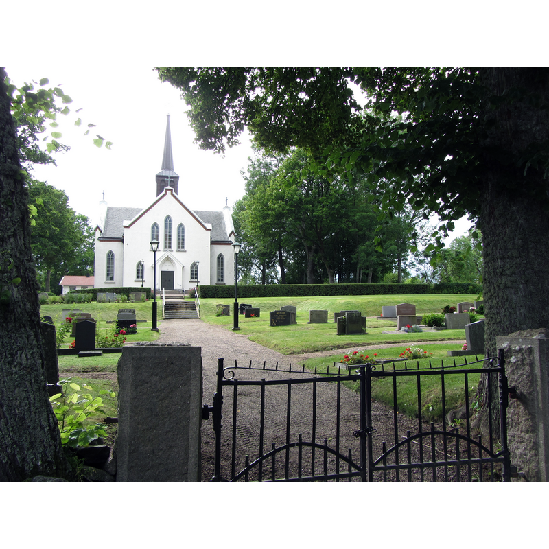 Source caption: "Fyrunga kyrka mellan Skara, Vara och Falköping i Västergötland."