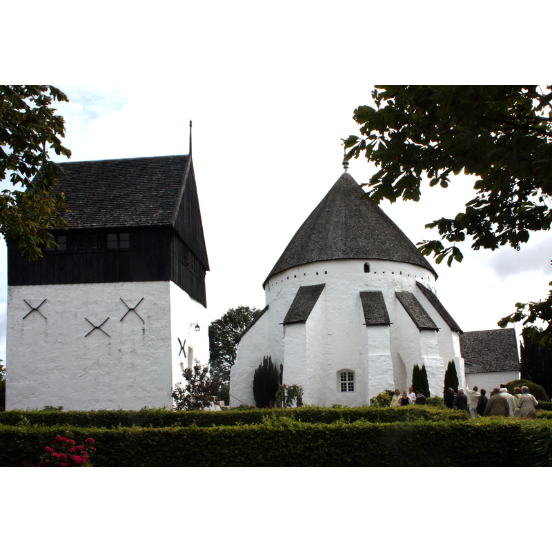 the round church and its detached clock tower