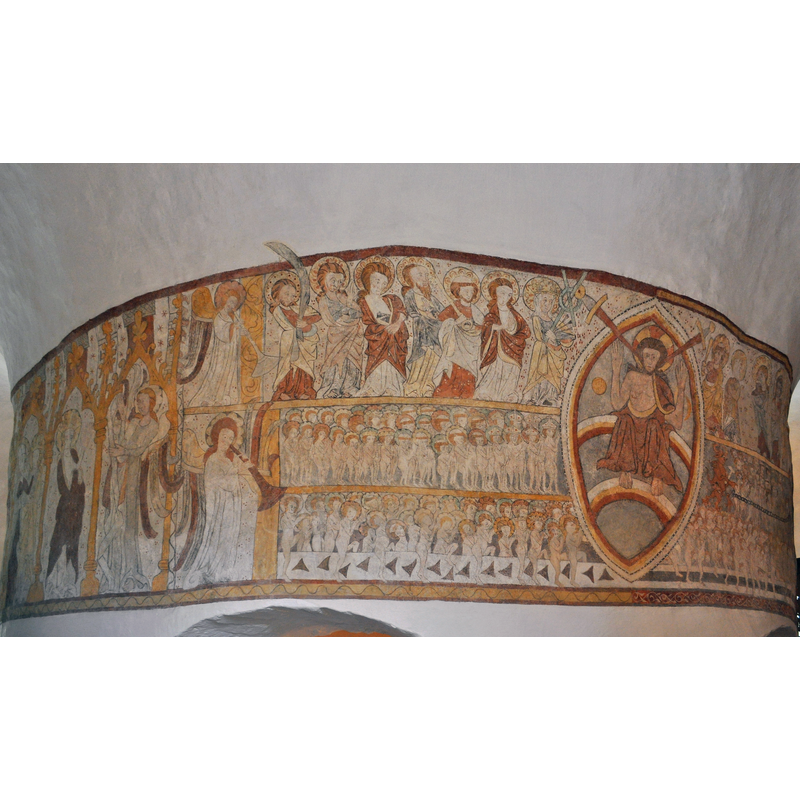 mid-14thC mural paintings; restored