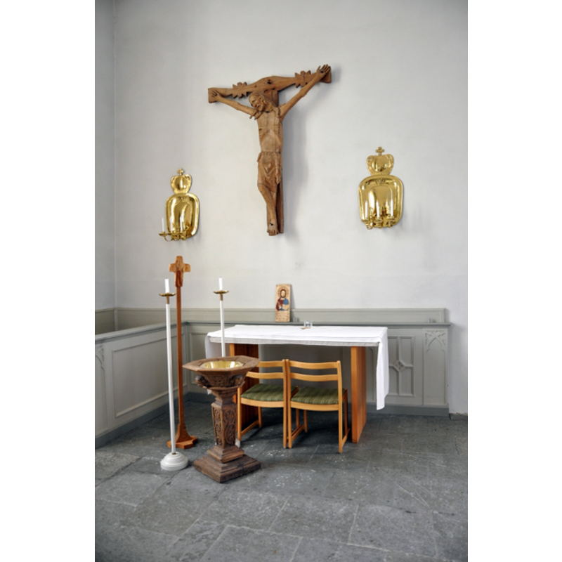 the 17thC font in the mid-18thC church