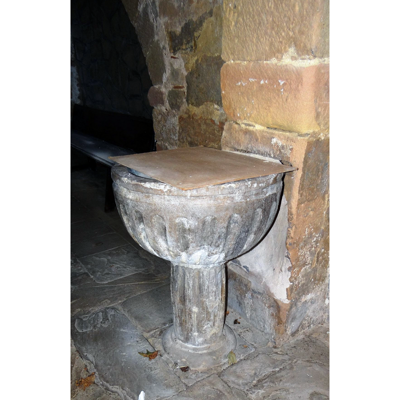 appears to be of one of the later modifications of this church, perhaps 16thC?