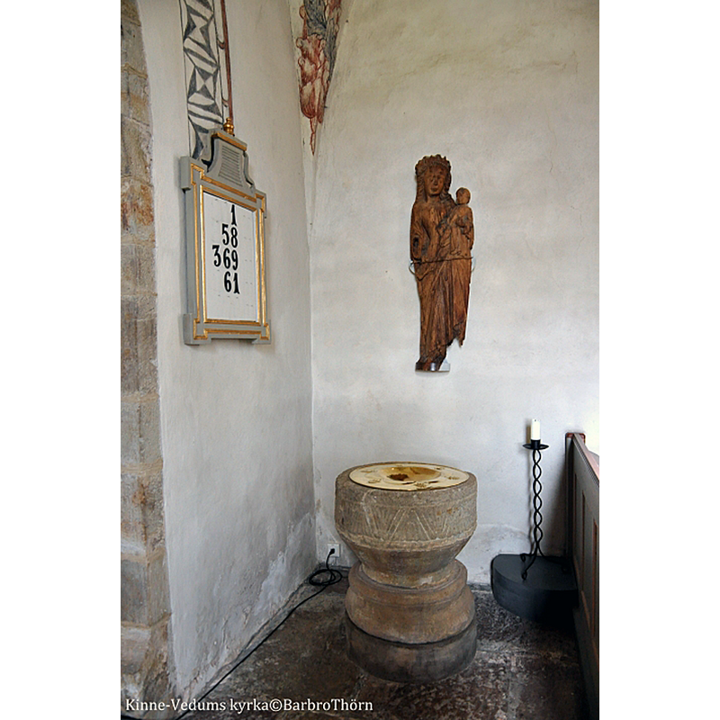 in the southeast corner of the church