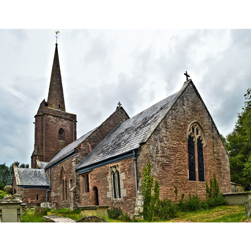 Source caption: "St Deinst, Llangarron. A unique dedication [...] Now part church, part community centre."