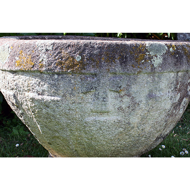 the font claimed to have been removed from Frumales in 1958 by the dictator's wife and installed as a garden ornament in the dictator's mansion, Pazo de Meirás, in Sada, La Coruña, Galicia, Spain