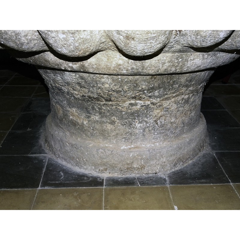 it may have been originally more rounded, like the one above, but it is now very worn
