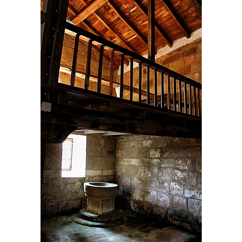 beneath the west gallery, northwest corner