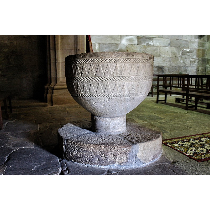 at the west end of the nave