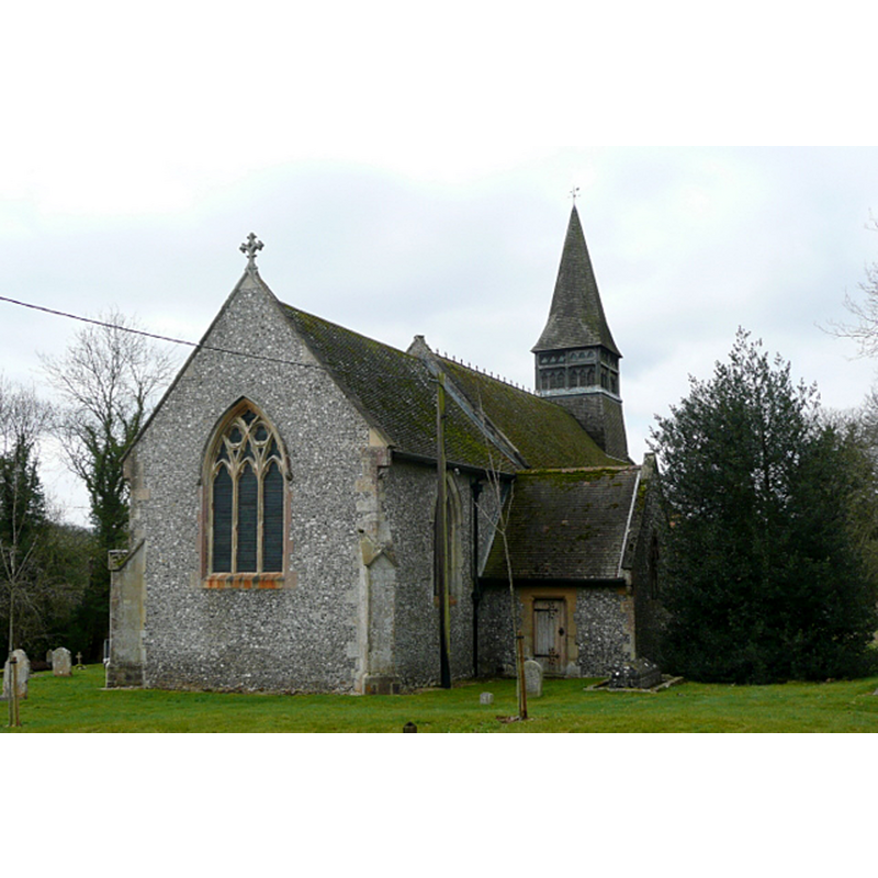 Source caption: "St Michael's church On the site of a church of about 1200, with Gothic additions, that collapsed in 1850. This rebuild is from 1865-66."