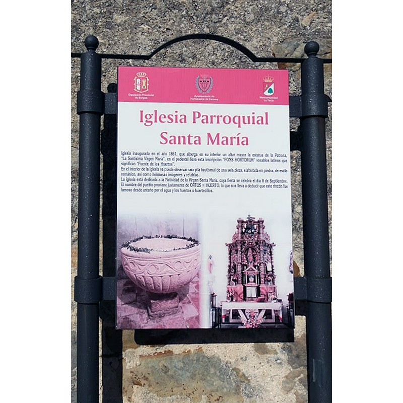posted outside the church