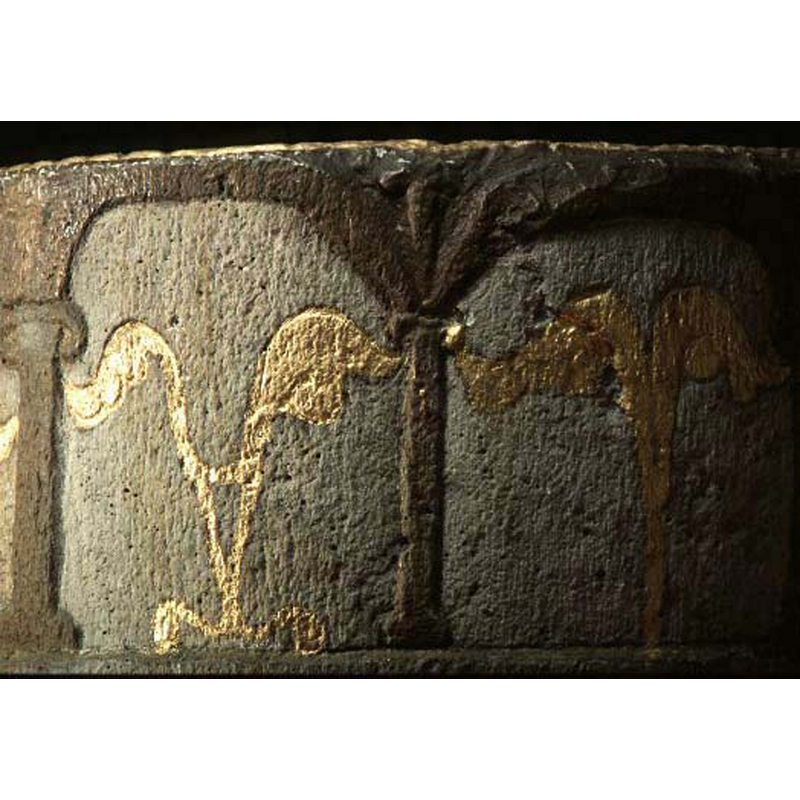 in some of the spandrels of the arcade