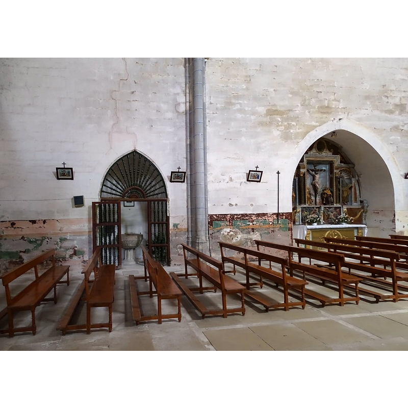 showing two chapels in the north wall; the one seen here on the left is used as baptistery