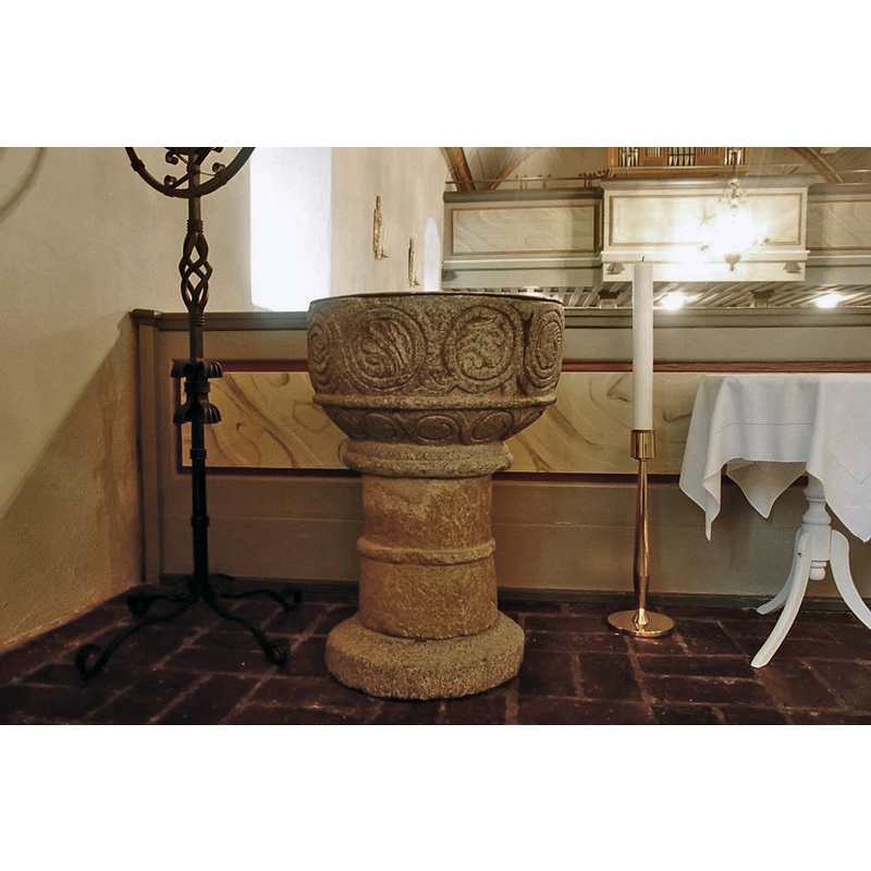 the font is still located in the northeast corner of the nave