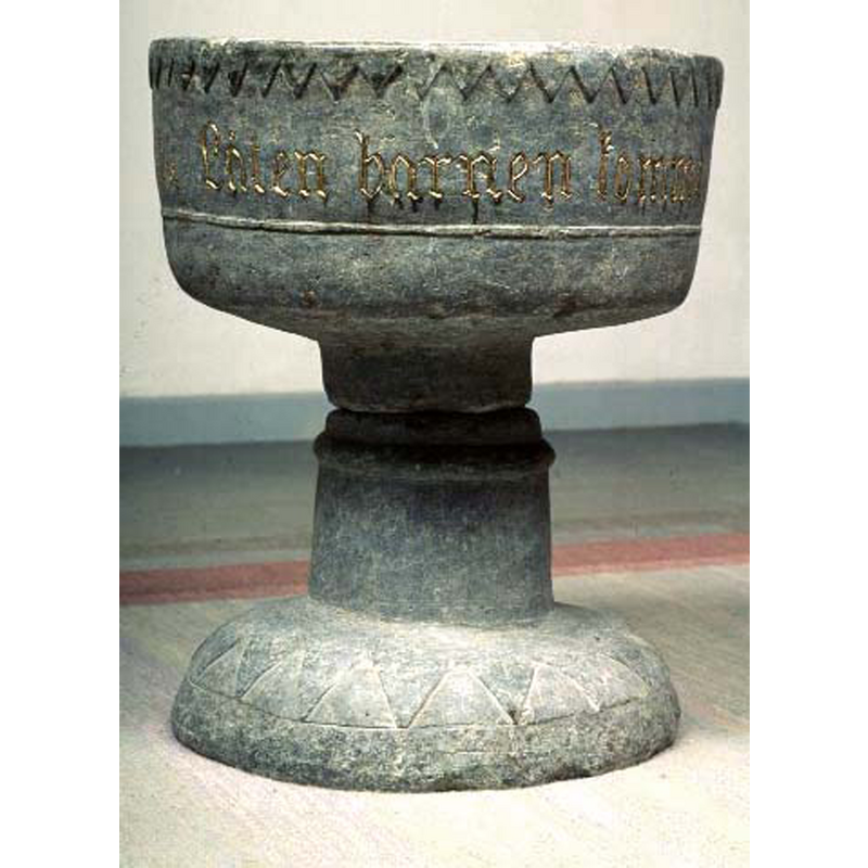 a very thin one below the inscription