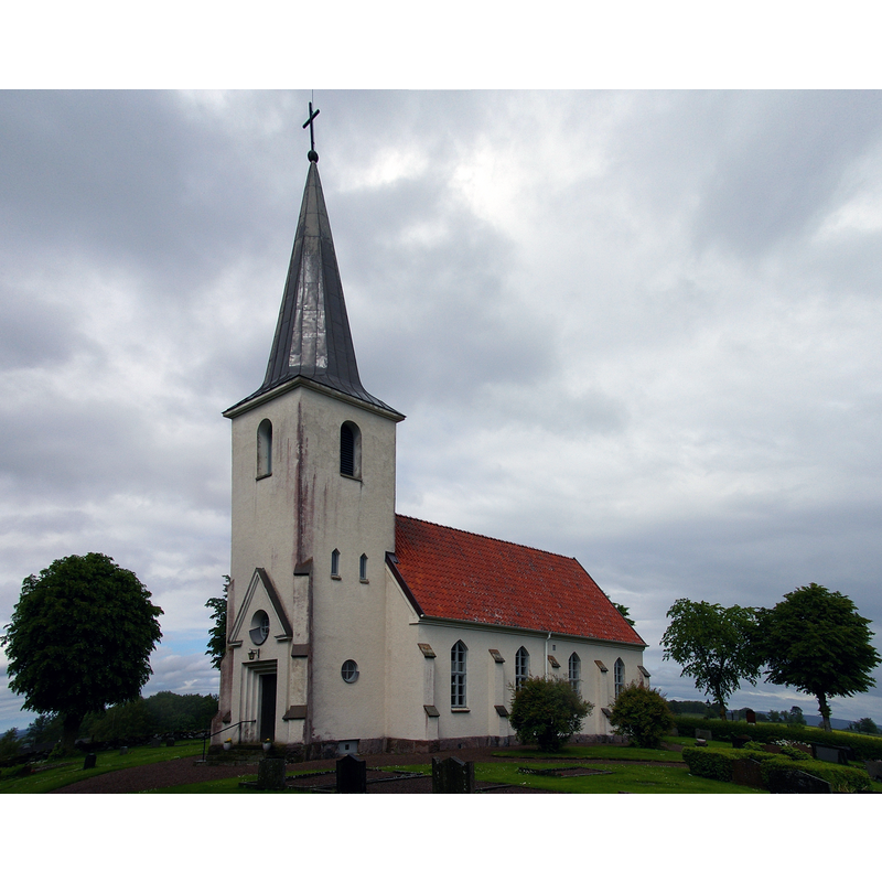 Source caption: "Östra Tunhems kyrka i Skara stift, Falköpings kommun. Uppförd 1949."