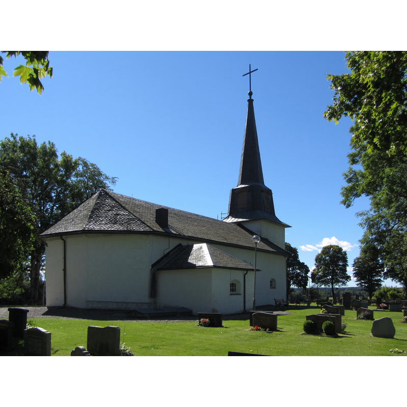 Source caption: "Järbo kyrka och kyrkogård i Dalsland."