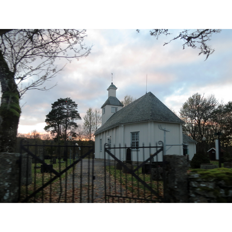 Source caption: "Töftedal Parish church in Dals-Ed municipality, just across the border from Norway (Halden/Kornsjø)."