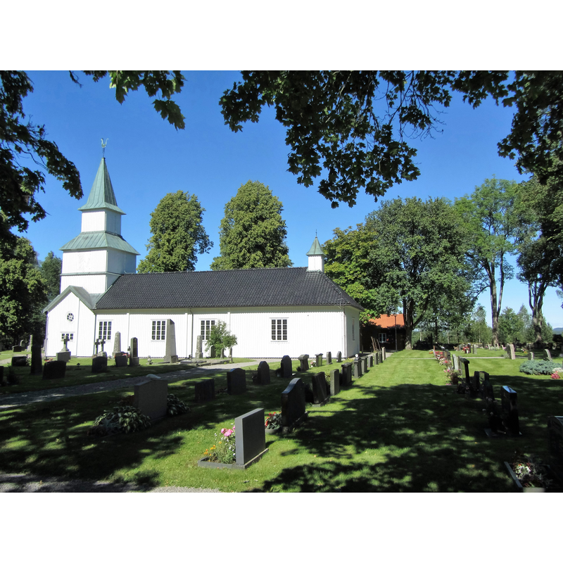 Source caption: "Ödskölts kyrka i Dalsland, söder om Bengtsfors."