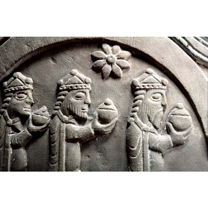 Source caption: "heliga tre kungars tillbedjan, detalj"