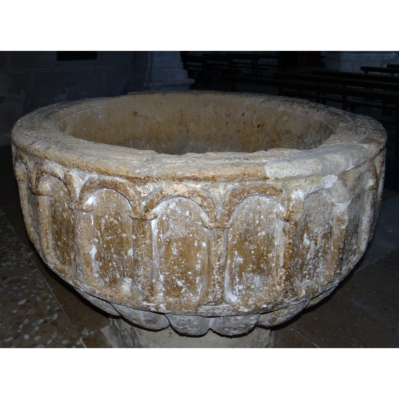notice the large repair to the upper rim on the right