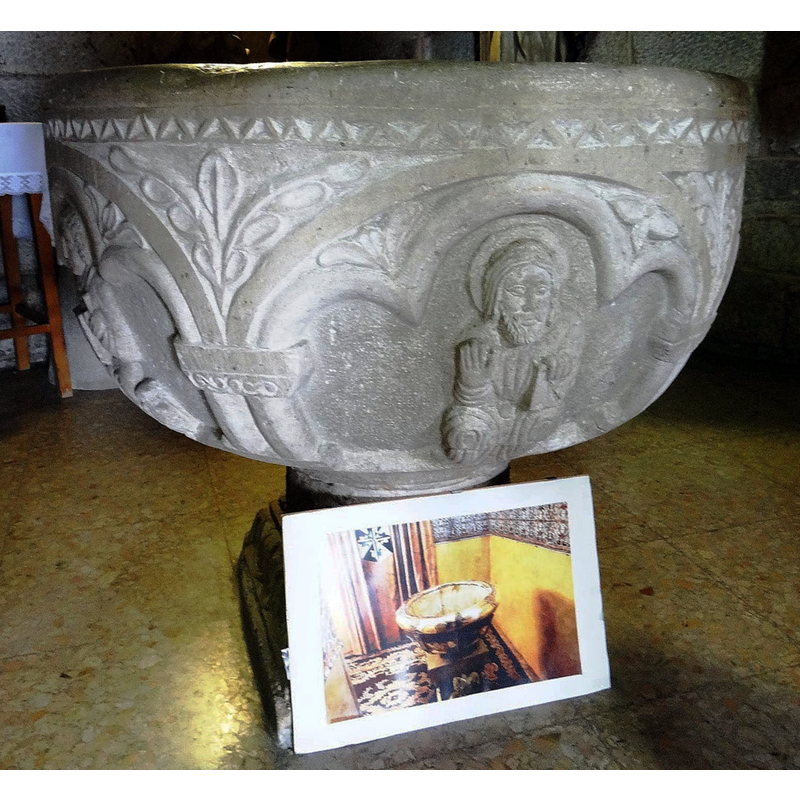 the font in the photograph at the foot of the parish church font is the one used for the baptims of the royal family