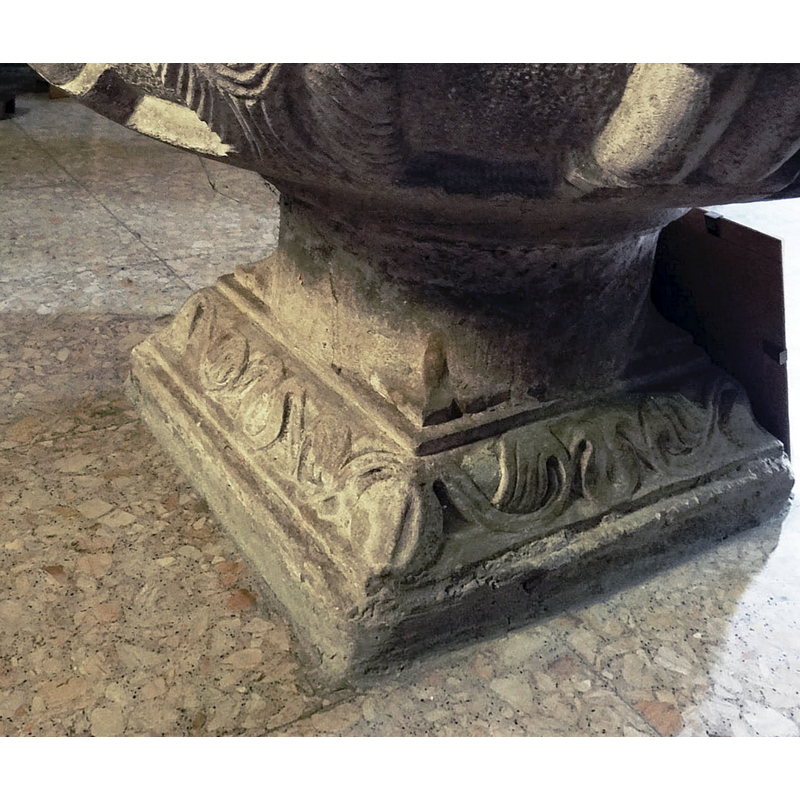 this is the replica font in use in the parish church at Caleruega