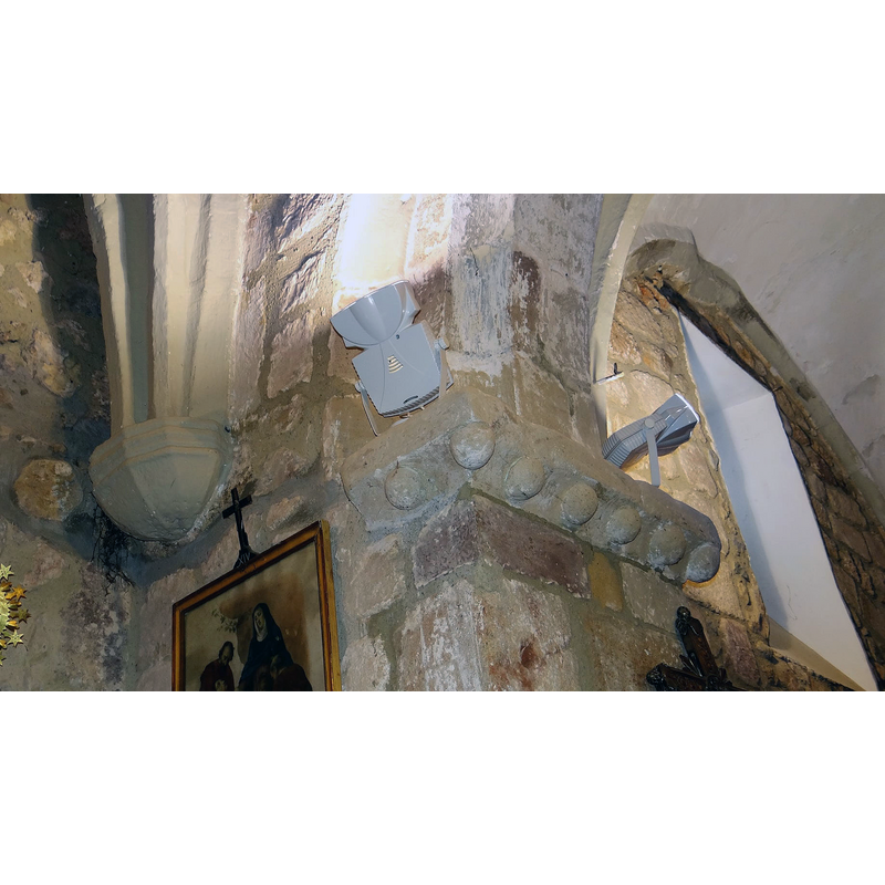 on the south side, just east of the chancel arch