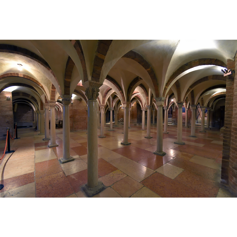Source caption: "Abbazia di Nonantola- Cripta"