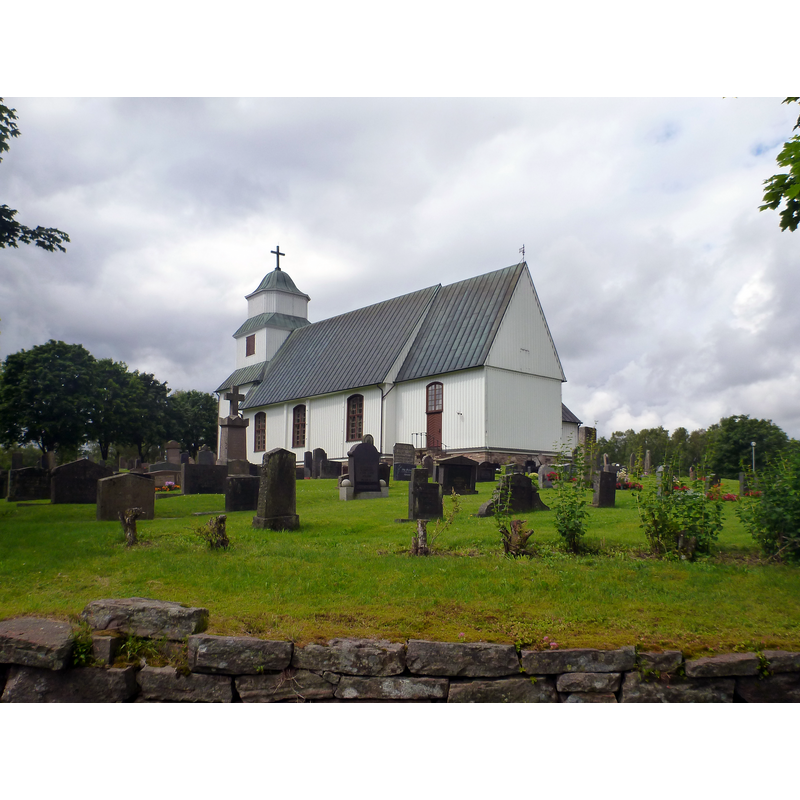 Source caption: "The church in Gunnarp build 1755"