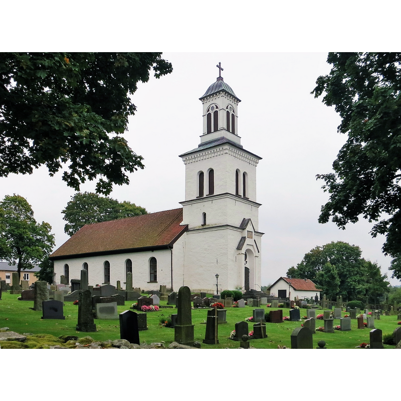 Source caption: " Gällareds kyrka i Halland"