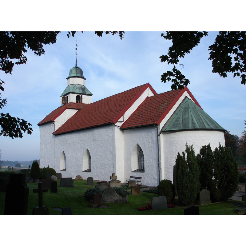 Source caption: " Skummeslövs kyrka i södra Halland"