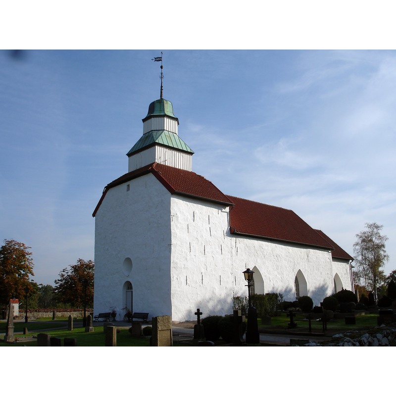 Source caption: " Skummeslövs kyrka i södra Halland"