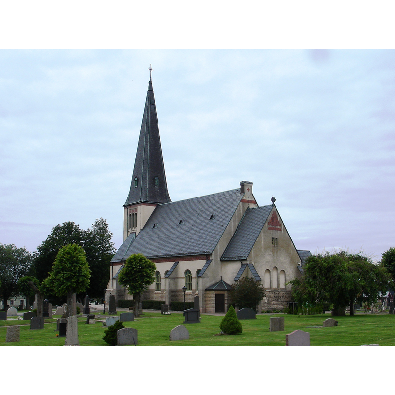 Source caption: "Tjärby kyrka i Laholms kommun i Hallands län"