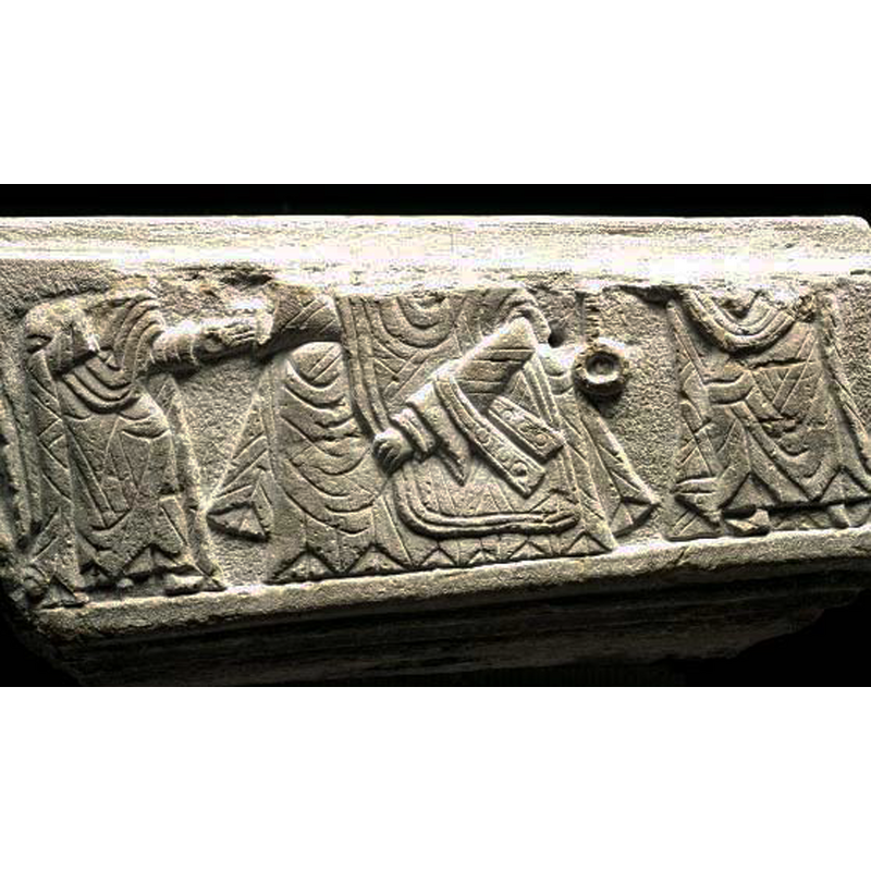 Matthew 16:19, "I will give to thee the keys of the kingdom of heaven.": Peter [right] receives keys, Paul [left] a book/scroll