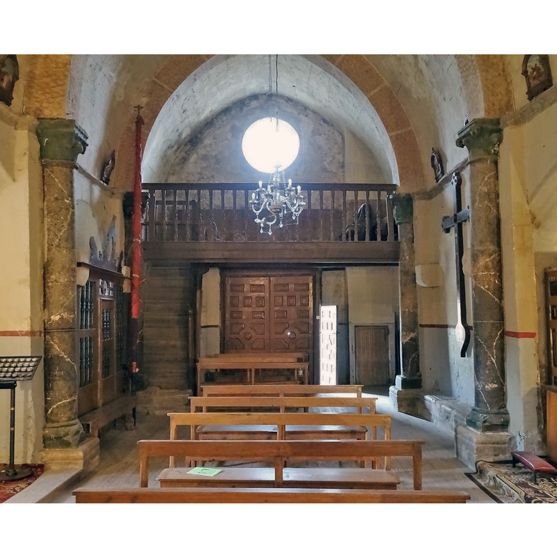 the baptismal chapel is on the left [south] side