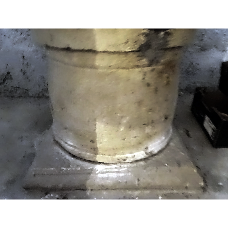 one at each end of the cylindrical stem