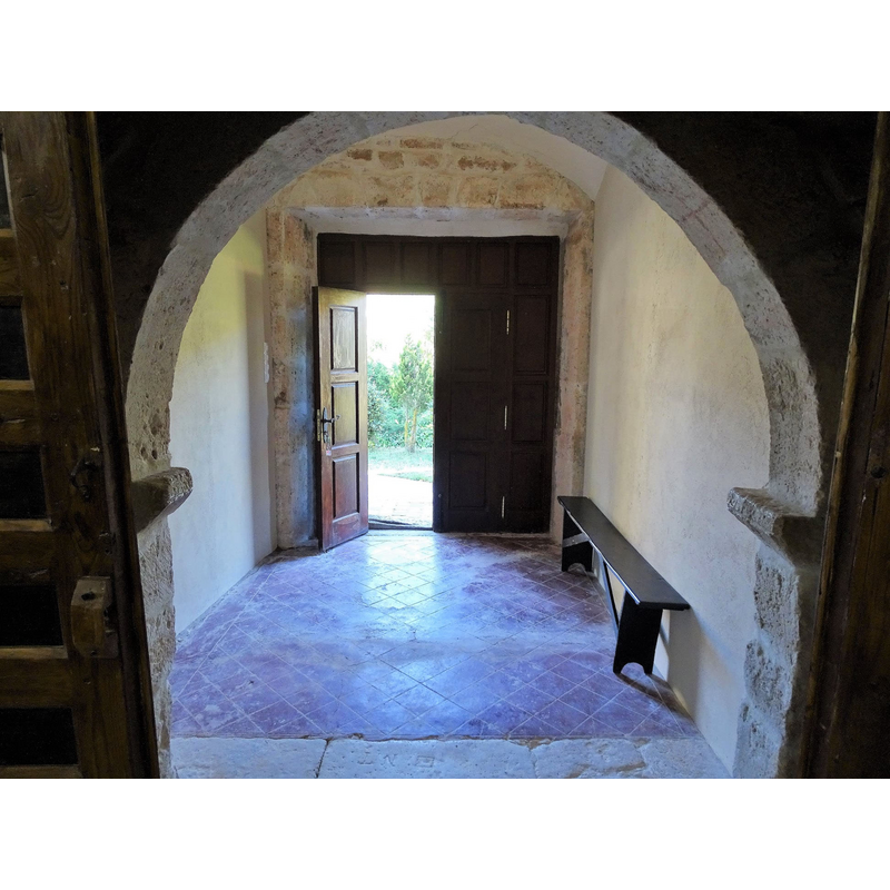 seen here from the inside of the church